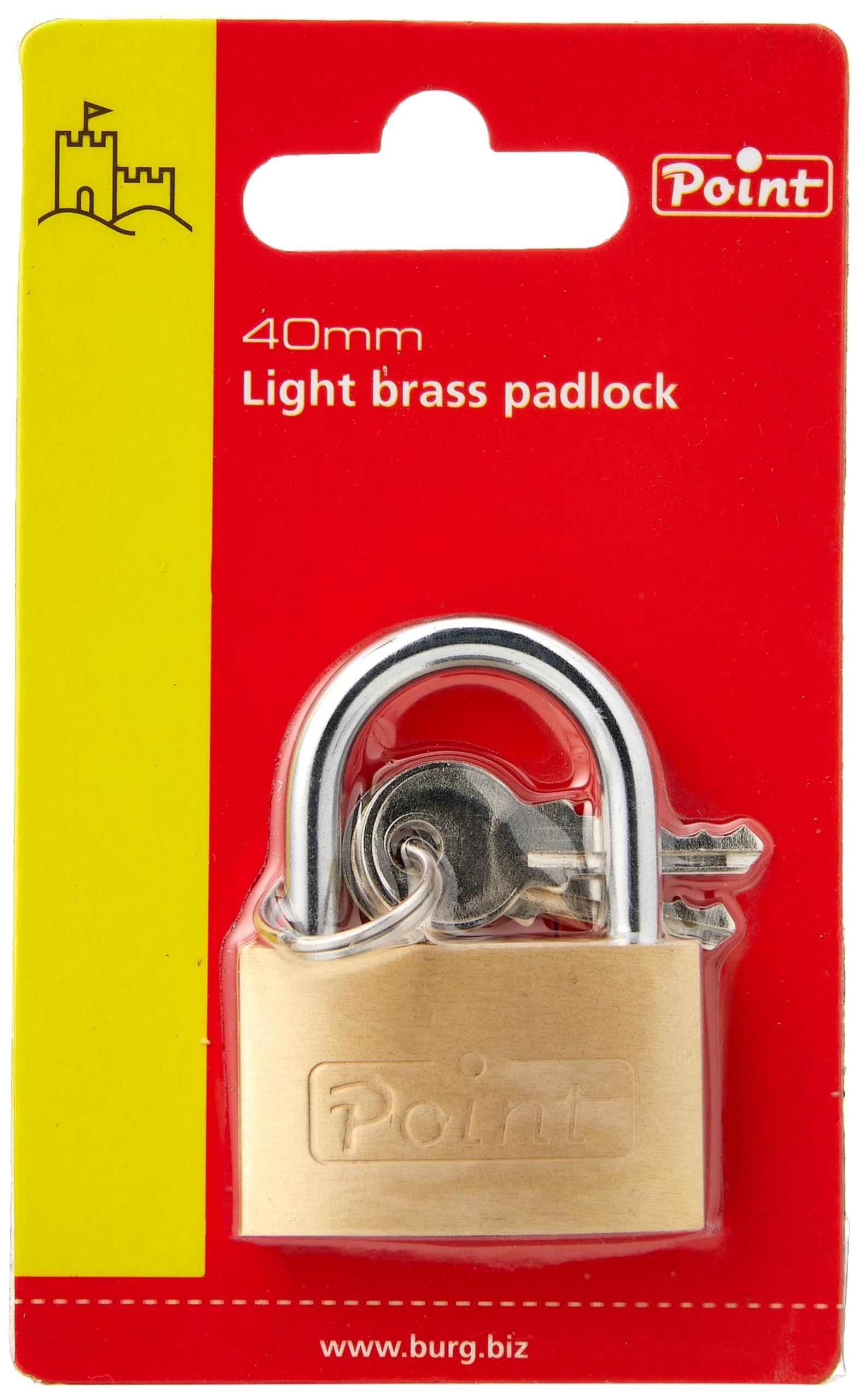 Point BPL140 Single Locking Padlock (Packaging May Vary)