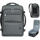 WANDF Travel Backpack For Spirit Airlines Personal Item Bag 18x14x8 with Wet Pocket, 17 Inch Laptop Backpack for Men Women（Grey）