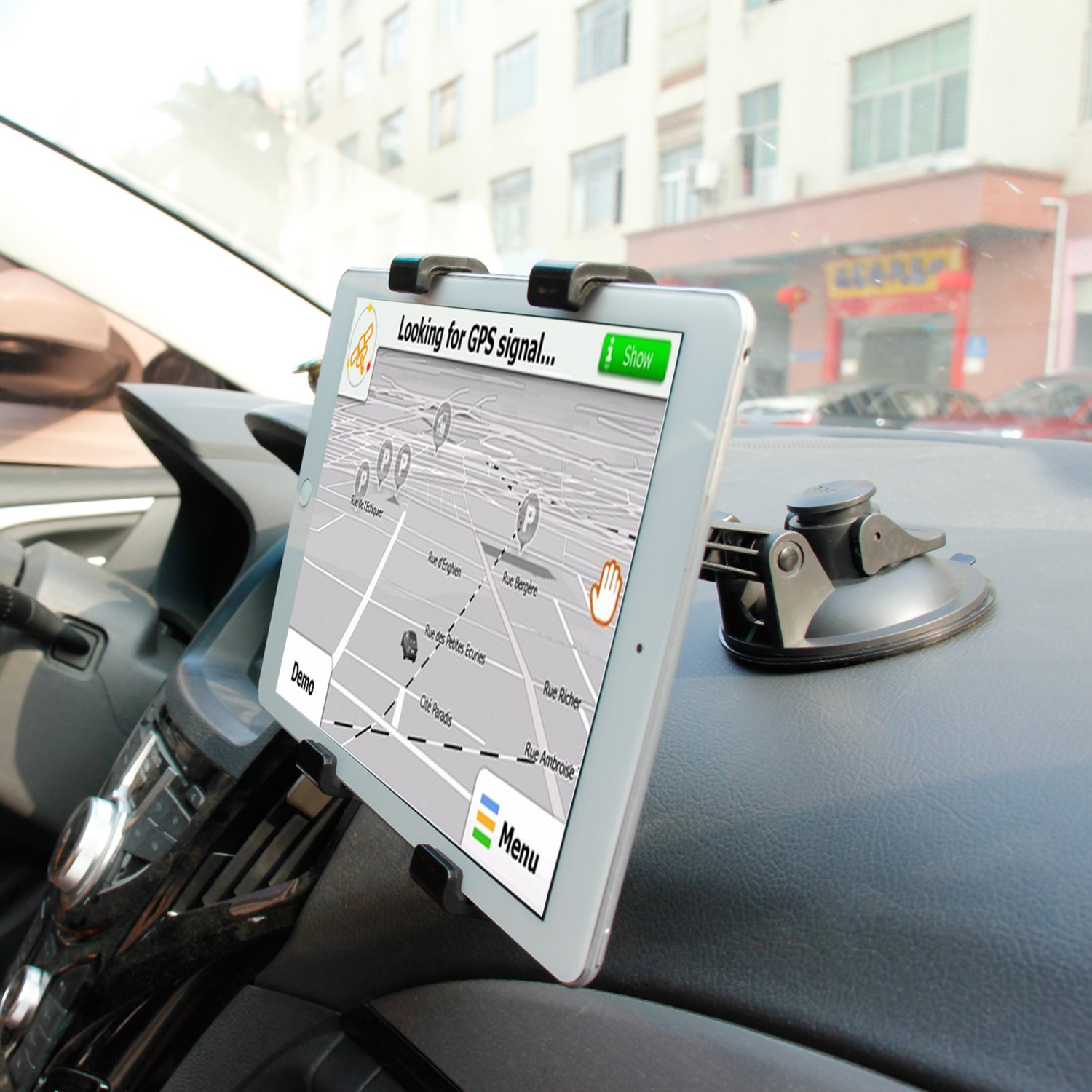 BEDEE Car Tablet Mount Holder, Car Dash Tablet Mount Holder Silicone Suction Cup for Car Windshield Dashboard for 7-10 Inch Screen Tablet 360 Degree Rotation for iPad Mini 4/3/2/1,Samsung Galaxy Tab