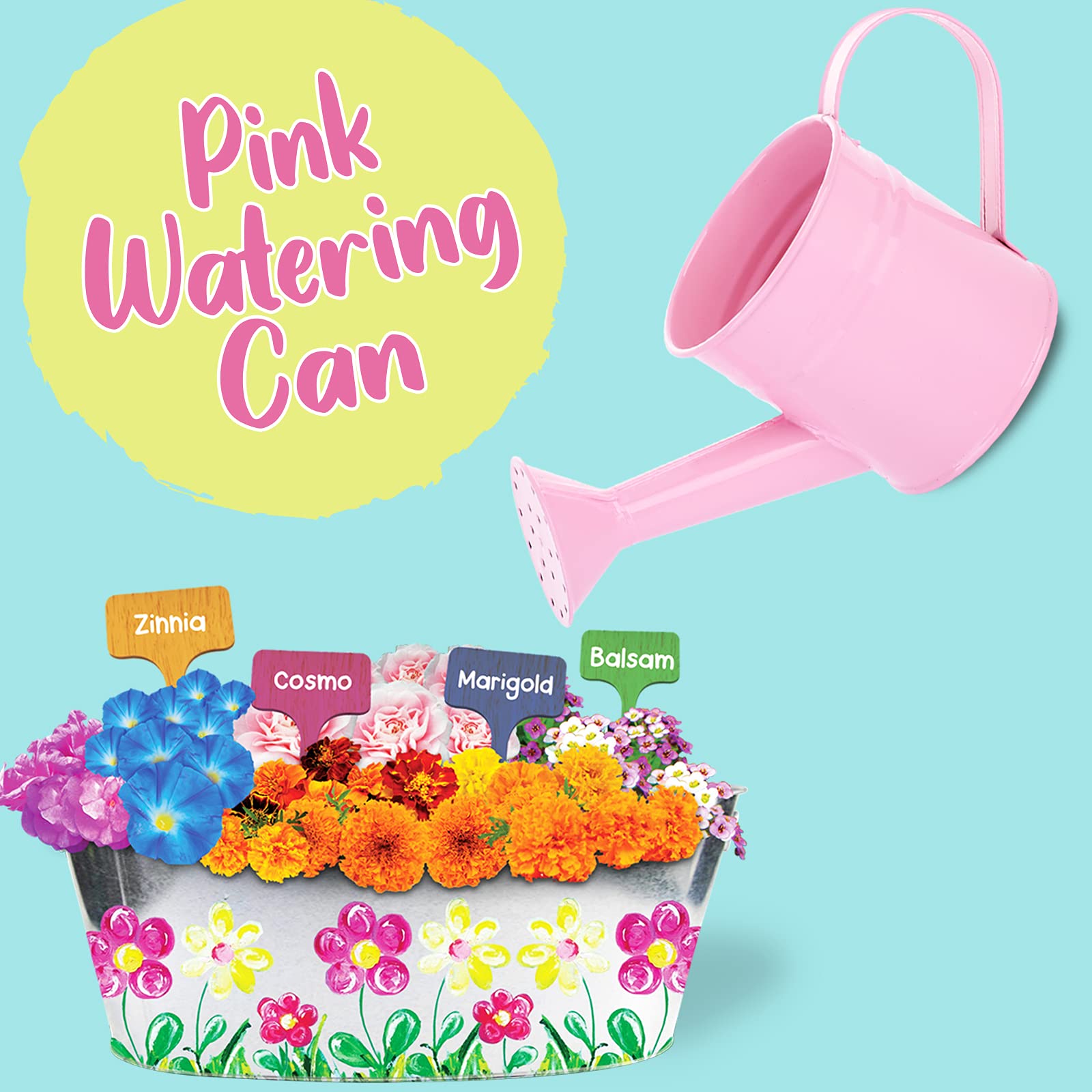 Flower Gardening Supplies for Kids - Growing Plants & Seeds Accessories Set Pots Indoor Garden Science STEM Toys Gift Crafts Birthday Arts Kits Ages 4 5 6 7 8-12 Year Old Boys Girls