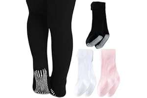 Mini angel Baby Tights Non Slip Baby Girl Tights Plain/Shoe-Look Leggings Seamless Pantyhose Warm Cotton Leggings Non-Skid