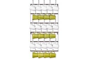Sorbus Mug Rack for Wall - Large Rustic Coffee Mug Holder Wall Mount with 27 Hooks, Coffee Cup Display Rack, 6-Tier Metal Org