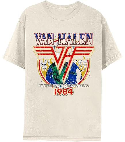 Amazon.com: Men's Van Halen 1980 Tour Slim Fit T-Shirt Small Black