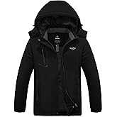 wantdo Women's Mountain Waterproof Ski Jacket Windproof Rain Jacket Winter Warm Hooded Coat