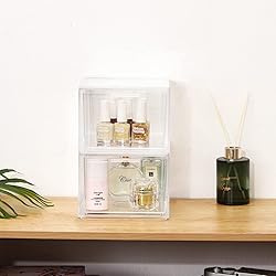 Yieach 2 Pack Stackable Makeup Organizer Storage