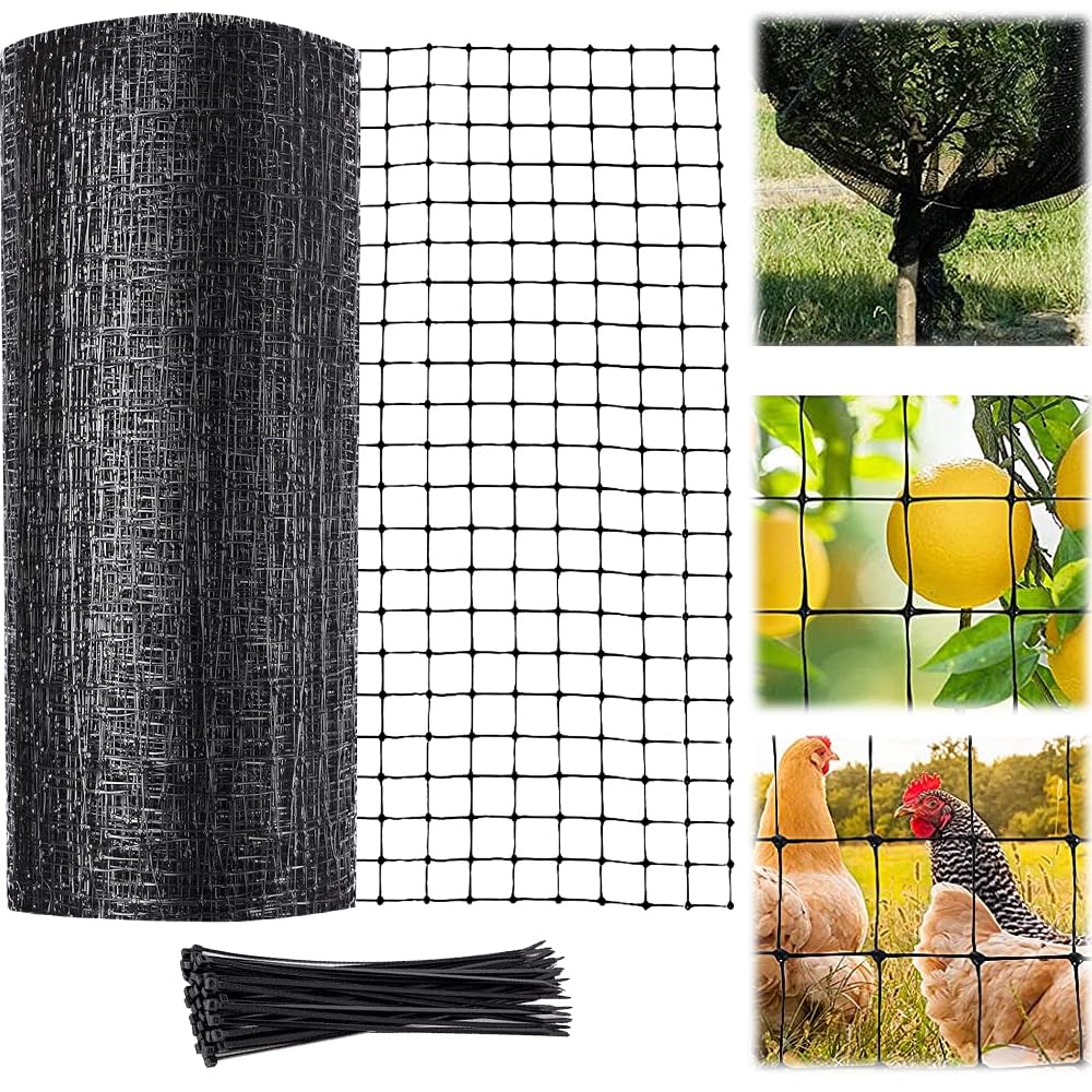 Mineup Garden Netting, 2.1x15m(7 * 50FT) Bird Netting Garden Netting Reusable, Bird Netting for Garden with 20x Cable Ties, Heavy Duty Large Pond Nettings for Protecting Vegetables Plants Fruit