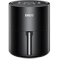 Dreo Air Fryer - 100℉ to 450℉, 4 Quart Hot Oven Cooker with 50 Recipes, 9 Cooking Functions on Easy Touch Screen…