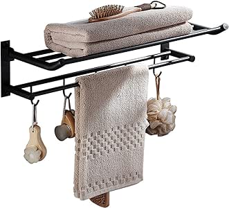 Knightley Soporte de Almacenamiento Interior Negro Colgador de Toallas