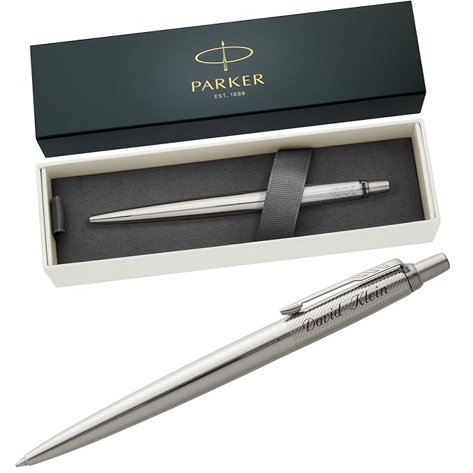 PARKER Kugelschreiber JOTTER PREMIUM Stainless Steel Diagonal C.C. 1953197 mit persönlicher Laser-Gravur