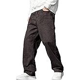 JMIERR Men's Baggy Jeans Wide Leg Skater Hip Hop Denim Pants Loose Fit Streetwear