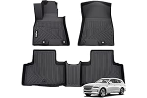 Wailtnb-Floor Mats Custom for Genesis GV80 2021-2026 5 Seats All Weather Waterproof Car Floor Liners Fits Front&2nd Row Full Set Black Accessories