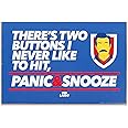 Ted Lasso Panic and Snooze Wood Wall Decor - Funny Ted Lasso Sign for Man Cave, Office or Bedroom