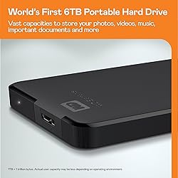WD 2TB Elements Portable External Hard Drive for