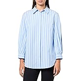 Anne Klein Women's Bttn Frt Shirt W Pleated 3qrtr SLVS