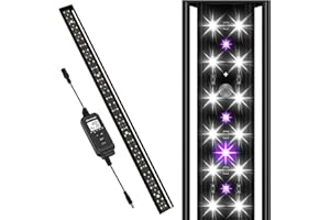 REPTITRIP 27-INCH LED UVB Light for Reptiles, LED Reptile Light Fixture Controller with Dimming and 4 UVI Modes, 22W Aluminum UVA UVB Lamp for Turtles, Snakes, and Bearded Dragons, 6500K