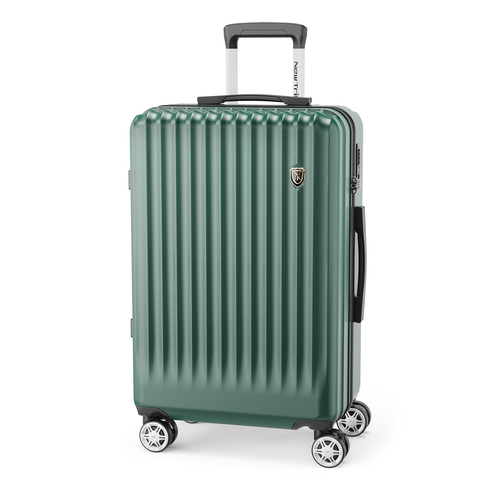 [New Trip] スーツケース キャリーケース ストッパー付き 機内持ち込み 軽量 大型 S/M/Lサイズ キャリーバッグ 耐衝撃 大容量 ファスナータイプ 静音 ダブルキャスター TSAロック 海外 旅行 ビジネス 出張 (グリーン、Sサイズ/機内持込 /1～3泊)商品画像