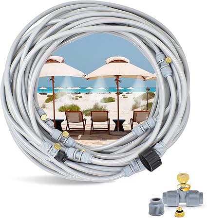 Amazon Com Karveden Upgraded Misting Cooling System Outside Mister Hose 83ft 25 Mist Nozzles 3 4 Faucet Adapter For Patio Garden Greenhouse Trampoline Waterpark Fan Garden Outdoor Amazon Com Karveden Upgraded Misting Cooling System Outside Mister Hose 83ft 25 Mist Nozzles 3 4 Faucet Adapter For Patio Garden Greenhouse Trampoline Waterpark Fan Garden Outdoor