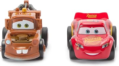 Disney Store Official Cars Pullback Toy Set Lightning McQueen & Mater