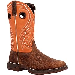 Durango Men's Rebel Western Boot, Orange, 8 Wide