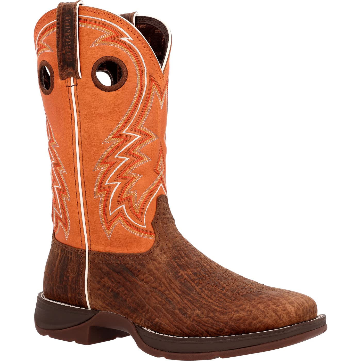 Durango Men's Rebel Western Boot, Orange, 8 Wide