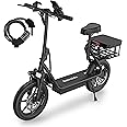 Electric Scooter - 350W Motor, 8.5" Solid Tires, Up to 19 MPH and 20/23 Miles Long-Range Portable Folding Commuting Scooter for Adults with Double Braking System and App