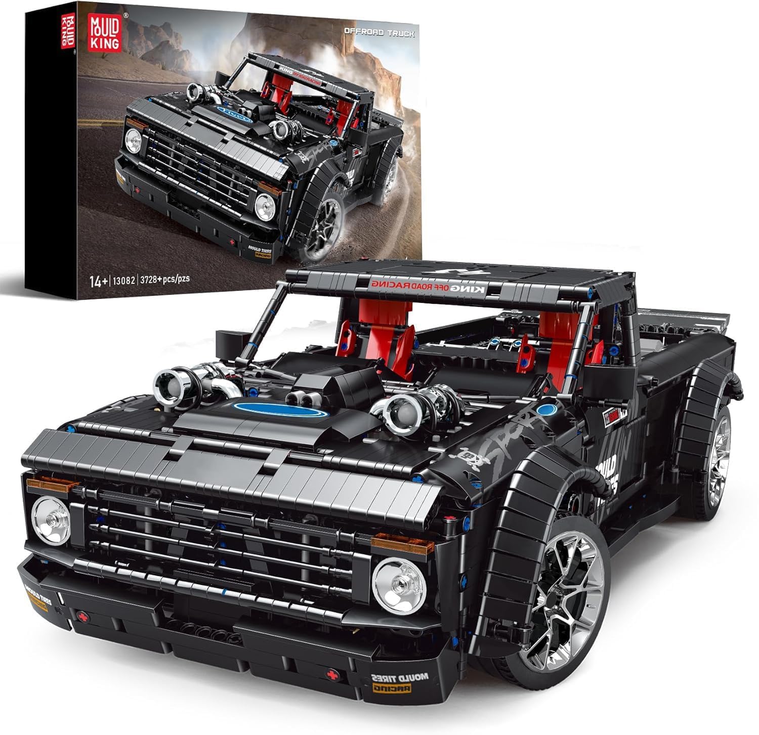 Photo 1 of ***A wheel is missing***Mould King 13082 Pickup Truck Block Kits Model, MOC Building Blocks Set to Build, Gift for Age 14+/Adult Collections Enthusiasts(3695 Pieces, with Motor/APP Remote Control)