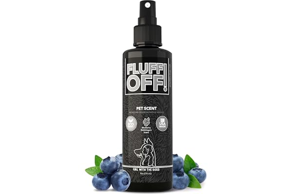 FLUFF OFF! by Girl With The Dogs - Pet Scent (Blueberry Bubblegum) 8 Oz - for Cats and Dogs - 8 Wks+