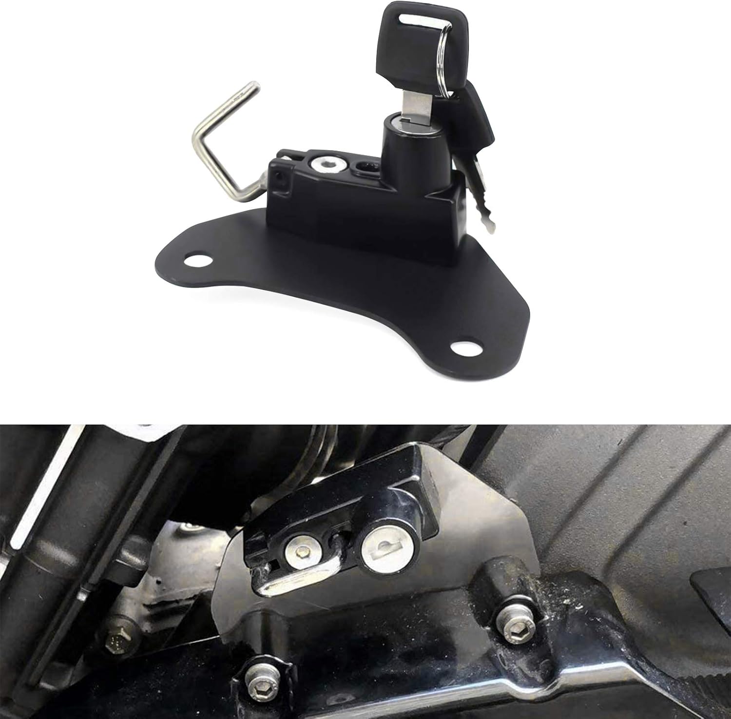 GUAIMI Motorcycle Helmet Lock with Keys for Indian Scout/Sixty 20152018Black, Helmets Amazon