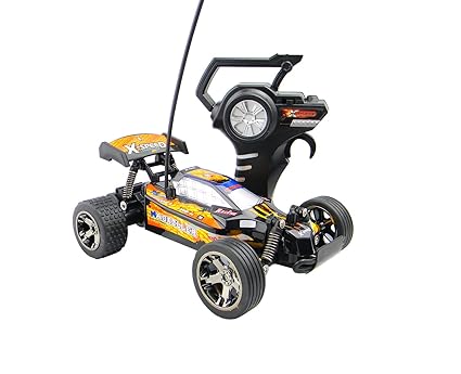 RC Remote Control Racing Car Buggy Truggy with Speed Grip Tyres, Fastest 15kmh Turbo Speed Radio Controlled Toy Cars for Boys Girls for Indoor Outdoor Play, Perfect Gift 27Mhz (Colour May Vary)