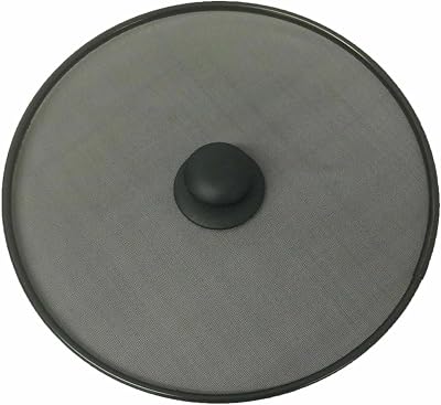 GSV Essentials Frying Pan Splash Guard Splatter Screen 25 CM Black Knob Lid