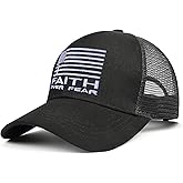 Faith Over Fear Hat with Embroidery Baseball Cap for Men Women Gifts for Dad Cross Hats Christian Trucker Caps for Boy Girls