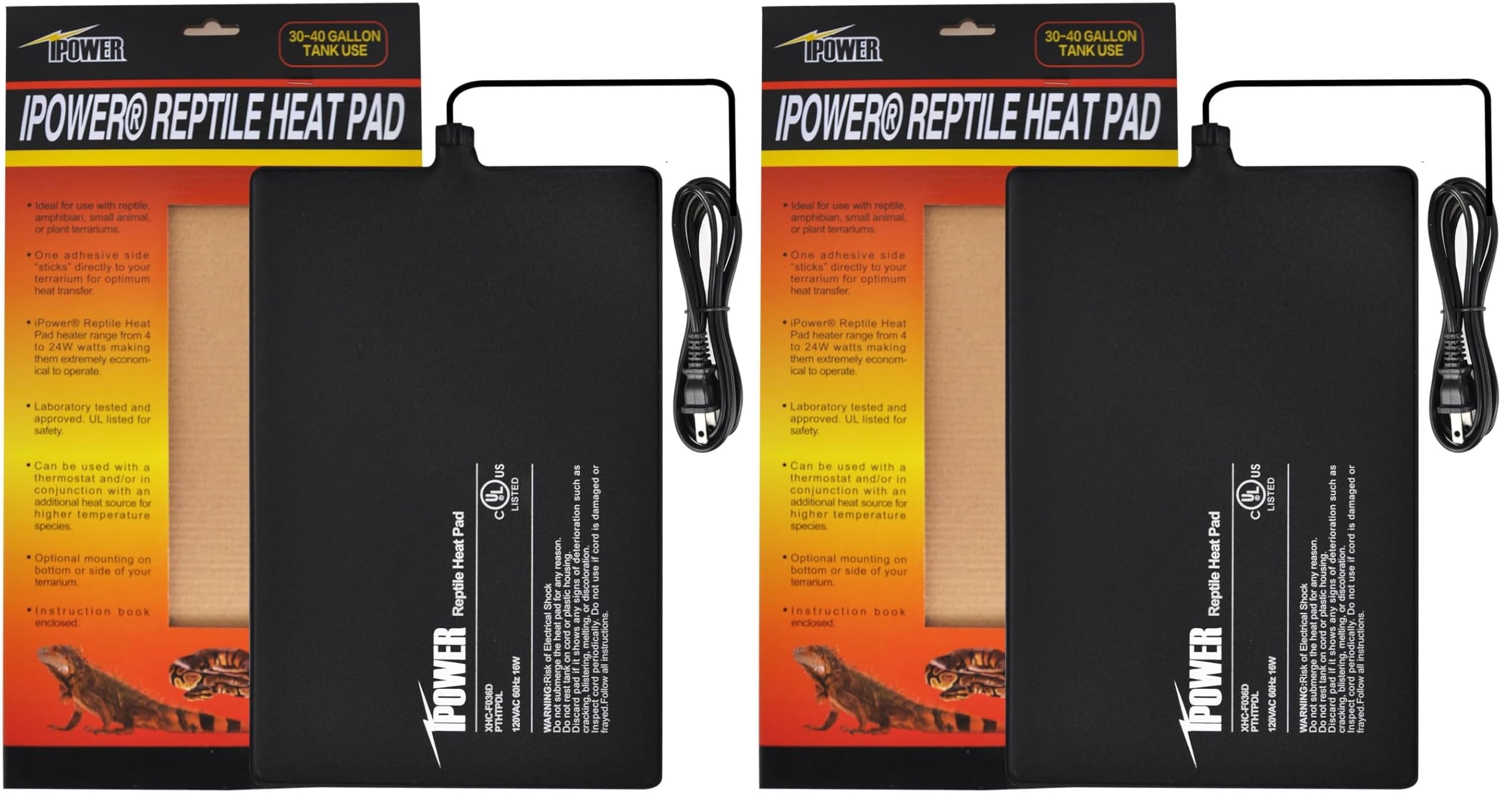 iPower 8 by 12-Inch 16 Watt Reptile Heat Pad Under
