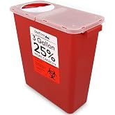 Oakridge Products Large Sharps Container for Home Use and Professional 3 Gallon (1-Pack) with Rotating lid, Biohazard Needle and Syringe Disposal, CDC Certified