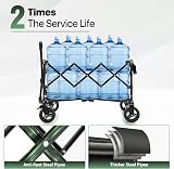Overmont 200L Folding Festival Trolley on Wheels Green 330 lb Load Capacity view 6