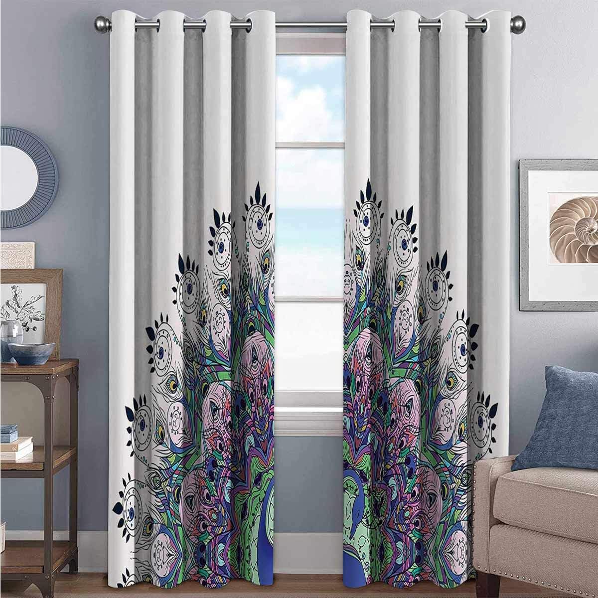 Amazon.com: Toopeek Peacock Decor Blackout Curtains with Grommets