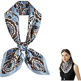 Rcrawica Large Silk Feeling Hair Scarf Bandanas for Women Elegant Silky Satin Neck Scarves 35inches Square Hair Sleeping Wrap