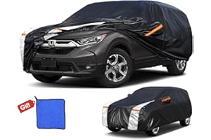 Cotryvox Honda CRV Car Cover 100% Waterproof All Weather, Gift with Towel, 10 Layers Car Cover Custom Fit 1995-2026 Honda CR-V, Outdoor Full Exterior Cover Rain Sun UV Protection with Door Zipper.