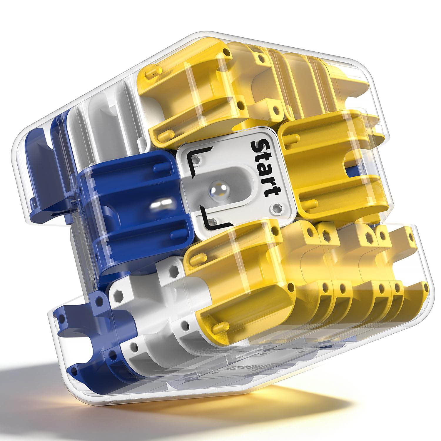 Photo 1 of 3D Puzzle Cube, 3D Rolling Ball Maze Puzzle Cube Ball for Kids Adults, Education Sensory Toys for Logical Thinking, Birthday Gift for Kid.(Blue)