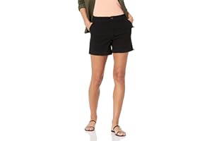 Amazon Essentials Women's Mid-Rise Slim-Fit 5 Inch Inseam Khaki Short (Available in Straight and Curvy Fits)