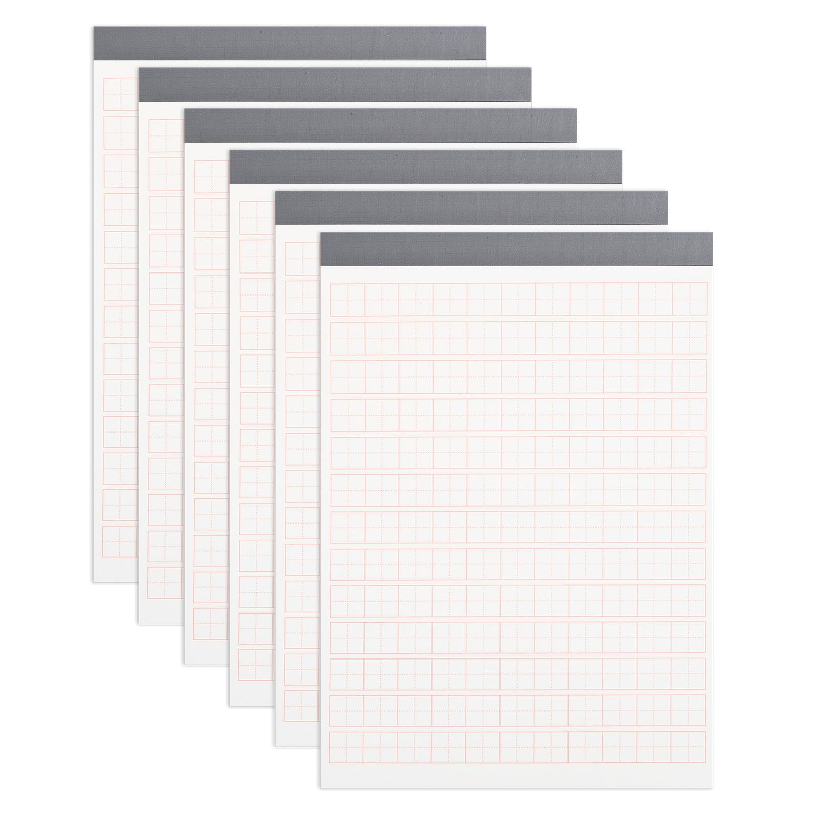 M&G 7x10 Note Pads, 6 Pack B5 Legal Pads 70 Sheets Notepads Writing Pad Grid Chinese Memo Paper Tablet Kraft Cover for Work Writing Note Taking Chinese