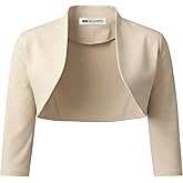 BOLEROSE 3/4 Sleeve Formal Tailored Bolero Shrug