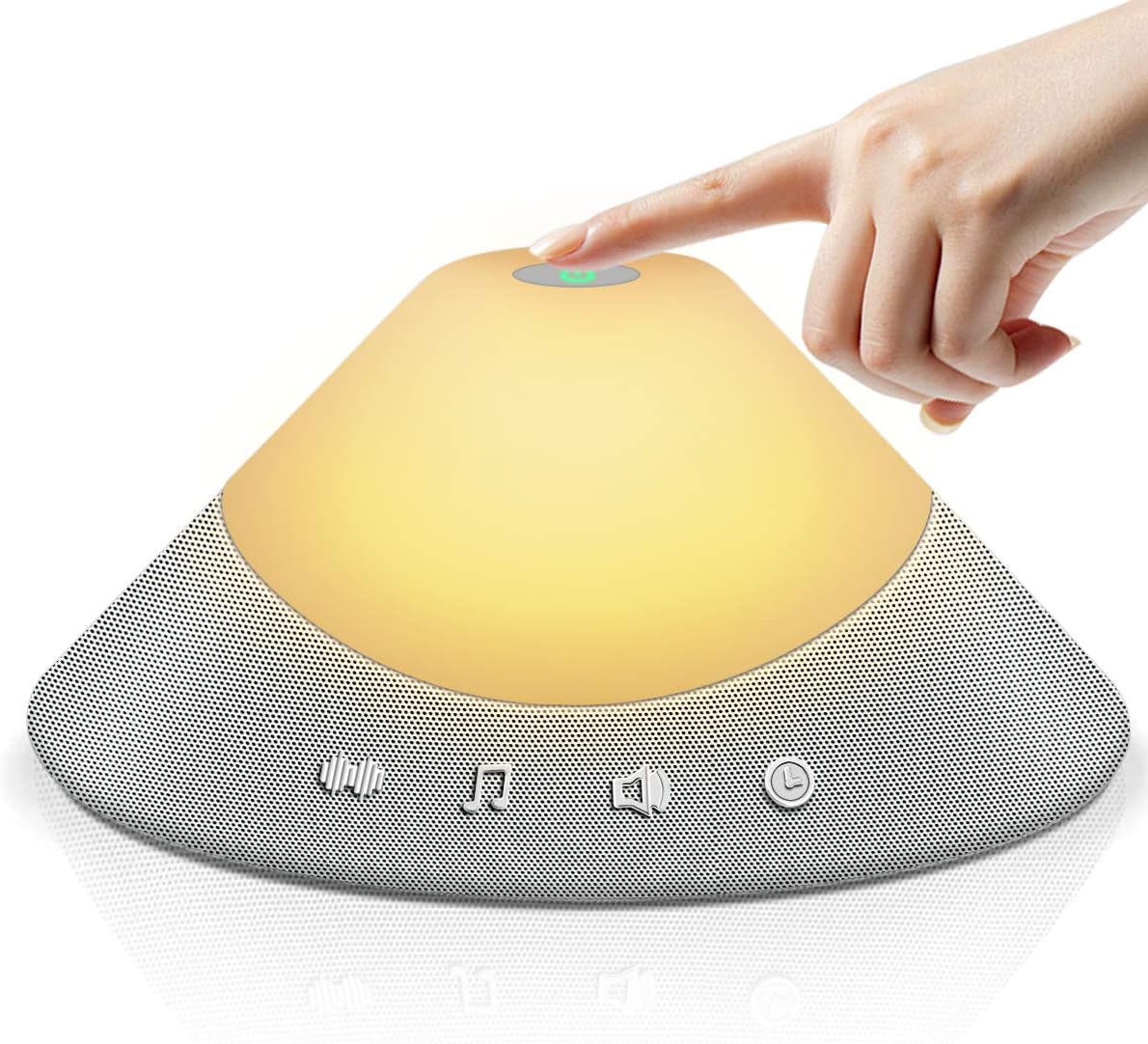 Matone Portable White Noise Machine for Baby Adults Deep Sleeping | 20 Relaxing Sleep Sound, 3 Adjustable Night Lights | Rechargeable & Touch-Control Sleep Aid Device for Home Nursery Office - Yellow