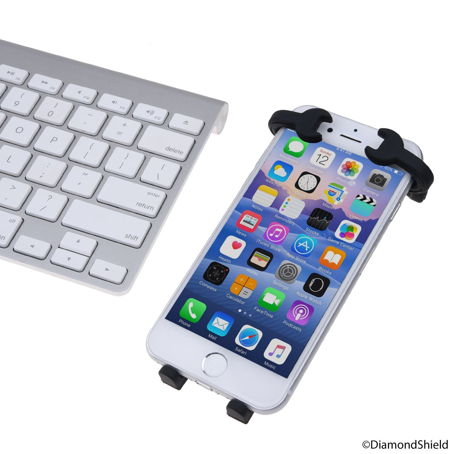 Flexible Cell Phone Holder, 2 Pack Silicone Car Mirror Mount for