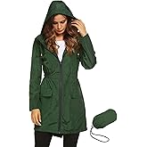 Lomon Women Waterproof Lightweight Rain Jacket Active Outdoor Hooded Raincoat