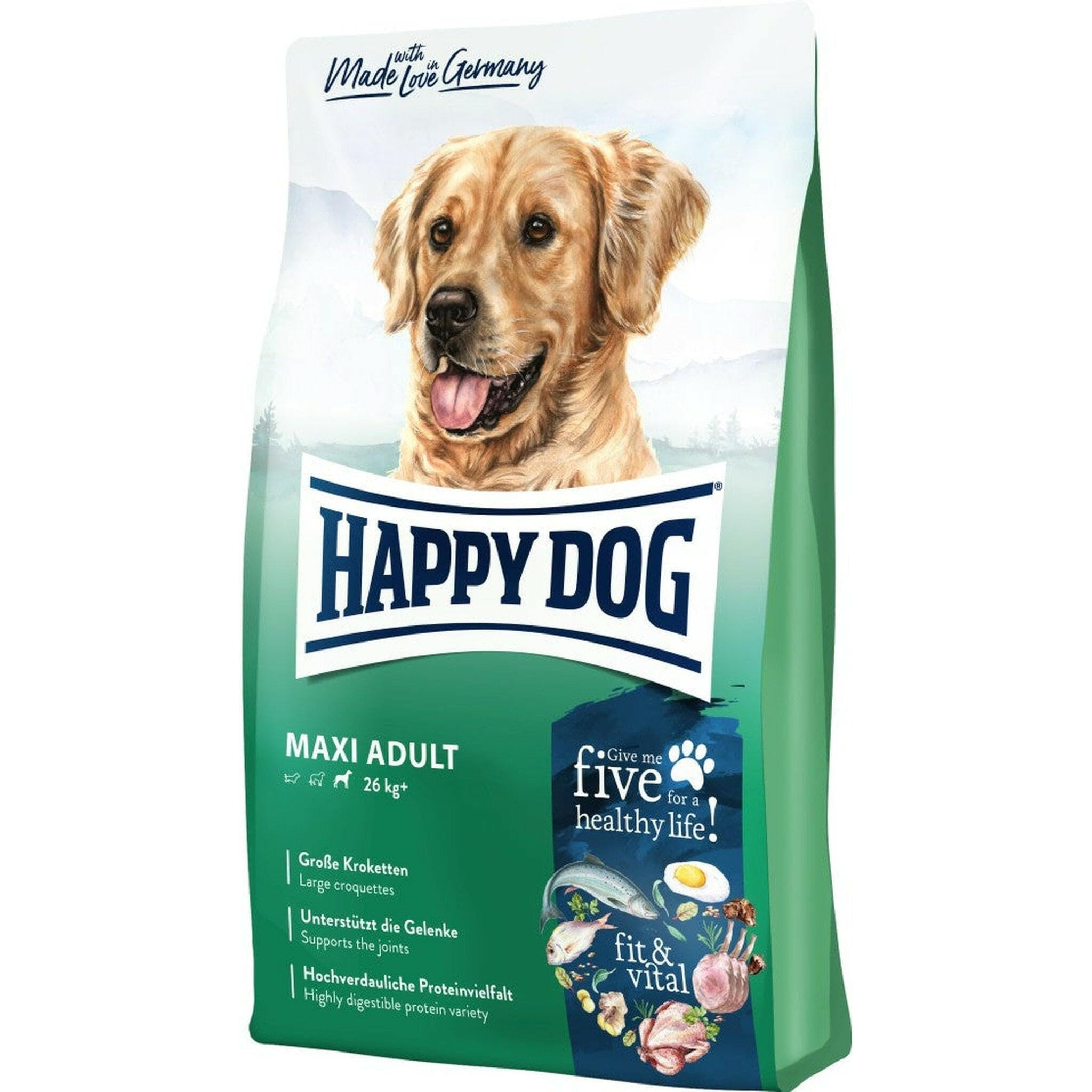 Happy Dog 60761 - Supreme fit & vital Maxi Adult - dry dog food for large dogs - 14 kg content