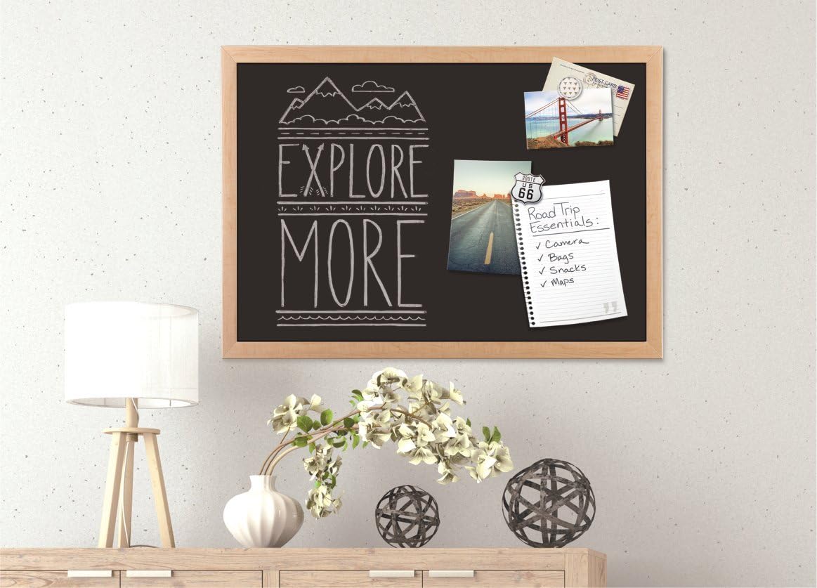 U Brands Chalkboard, 17 x 23 Inches, Oak Frame (310U00-01) : Office Products