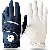FINGER TEN Colorful Golf Gloves Men with Ball Marker 1 Pack, Stylish Gloves with Premium Durable Design, All Weather Grip Fit Size Small Medium ML Large XL