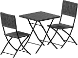 Garden Vida Capri 2 Seater Rattan Bistro Set Grey UKFR Certified view 4