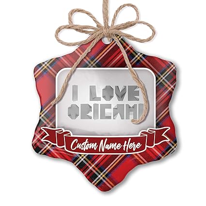 Amazoncom Neonblond Customizable Ornament I Love Origami