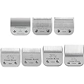 Replacement Blades set compatible with Oster Classic 76/Andis dog Clippers | Includes 7 detachable blades，Cut Length 1/150" to 1/2"，7 Pack